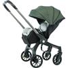 ALYIKOU Passeggino per Bambini 4‑in‑1 Pieghevole Leggero Compatto, Seggiolino Auto, Navicella e Ovetto, Manubrio Regolabile per Neonati，verde