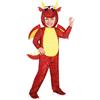 amscan Kids Red Dragon Jumpsuit Halloween Costume