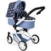 Bayer Chic 2000 595-51 Mika - Passeggino per bambole 2 in 1, per bambini dai 4 agli 8 anni, stelle, blu navy