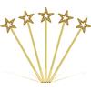 AIEX 5 Pezzi Bacchette Stella, 34cm Stella Scintillante Bacchette Principessa Bambina Bacchetta Magica Stella d'oro per Ragazze Costume Festa Cosplay Oggetti di Scena Compleanno Halloween Natale