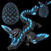 CWENDANER Drago 3D a sorpresa con drago all'interno, giocattolo con stampa 3D, per adulti e bambini per Natale e compleanno (22 cm) (blu cielo luminoso)