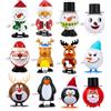 Aurasky 12 Pezzi Giocattoli a Carica di Natale Set, Giocattoli di Natale per Bambini, Babbo Natale Ppinguino Renna Giocattolo per Feste di Natale Regalo per Calze Natalizie e Sacchetti Regalo
