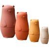 Uposao Set di 4 bambole russe in silicone, bambole di nidificazione Montessori Giocattolo Simpatico cartone animato Bambole di nidificazione in silicone Giocattoli educativi per bambini, Giochi di sviluppo