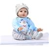 TYRUGD Bambole Reborn Baby Girl 55 cm Che Look Reale Fatto a Mano Neonato Del Silicone Vinile Del Bambino Realistico Reborn Bambole Giocattolo Regalo di Natale