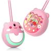 BeisDirect Custodia in silicone BeisDirect per Tamagotchi Pix, protettiva anti-goccia con cordino per le dita, rosa