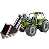 Carson 500907347 RC Tractor with front loader 1:16 - Veicolo telecomandato, veicolo agricolo per bambini da 8 anni, adatto per uso esterno, batterie e telecomando inclus, Verde
