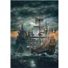 Generic Puzzle da 1000 pezzi per adulti, puzzle di nave pirata, puzzle di paesaggio impegnativo per la decorazione della casa, puzzle per adulti con lettere sul retro, idea regalo di compleanno per gli amanti