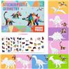 QYDKWK Libro di adesivi 3D Montessori, puzzle per bambini dai 3 anni in su (dinosauro)