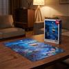 Generic 1000 pezzi puzzle artistico notte mare barca blu cielo stellato puzzle premium grigio bordo per adulti e ragazzi 25,9 x 38,1 cm