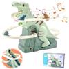 DAWRIS DAWRSI Giocattolo elettrico Dino Slide Track con luce e musica Dinosauro montagne russe Giocattolo per scale, arrampicata, circuito, giocattolo per bambini