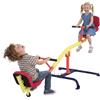 AIYAPLAY Altalena Bilico per Bambini 3-12 Anni Girevole 360° Capacità 200kg | Altalena Basculante 2 Posti, Maniglie Antiscivolo, Sedili Imbottiti, Schienale, Ruote, Dondolo da Esterno, 253x96x75 cm