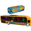 Generico Bus Giocattolo Luci Suoni Musica Bus Grande cm 26 Pullman Giocattolo per Bambini Luci Suoni Movimento Mistero Bump & Go Scuola Buss Autobus Multifunzione Scala 1:16 Colori Assortiti Colore Casuale (a)