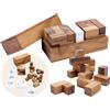 Engelhart - 350460 - Double Soma Cube - Puzzle Cube 3D in Legno - Livello Difficile - Composto da 2 Cubi di Legno - Ecologico - 2 Giocatori - Dai 6 Anni in Su