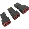 Boladge 3-Pack Adattatore di Connettore Femmina Spina Deans T a Connettore Maschio Spina XT30 per RC Car Plane Lipo Battery ESC