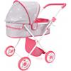Bebamour Set passeggino 2 in 1 con culla rimovibile e giocattoli per bambini piccoli (grigio)
