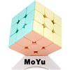 Oostifun OJIN MoYu MoFang Rosa brillante, senza adesivo, cubo puzzle 3x3x3 con superficie smerigliata e treppiede