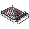 Dilwe Portabagagli per auto, grande portapacchi con 4 luci LED, Roof Rack per carrello RC, accessori per auto RC per modellismo, Crawler e telecomando