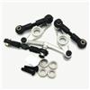 EPTNNASO Gruppo sterzo in alluminio con cuscinetti e collegamenti Tirante Argento per Tamiya TT01