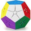 ROXENDA Cubo Magico 2x2 Megaminx - Speed Cube Dodecaedro Senza Etichette, Colori Brillanti e Design Semplice, Giocattolo Educativo con Meccanismo Ultra-Liscio