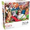 Buffalo Games - Scarpiera gattini - Puzzle da 750 pezzi per adulti - Puzzle impegnativo perfetto per serate di gioco - Dimensioni finite 24 x 18
