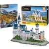 Party town National Geographic - Castillo Neuschwanstein | Puzzles 3d Regalo Bambino 8 Anni | Puzzle 3d Per Adulti E Puzzle 3d Per Bambini | Modellini Da Costruire | Giochi Per Bambini | 121 Pezzi