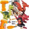 STAY GENT Dinosauro Giocattolo per Bambini con Trapano Elettrico Scatola Portaoggetti, Dinosauri Costruzioni Giocattoli Puzzle Giochi Natale Compleanno Regali per Ragazzi Ragazze 2 3 4 5 6 7 8 9 Anni