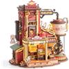 ROBOTIME Fabbrica dei Regali Modello 3D in Legno per Adulti, EAB01 | 449 pezzi, Circa 12 ore di montaggio, Effetti musicali & luminosi, Quattro fasi produttive in movimento