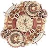 ROBOTIME Orologio da Parete Zodiaco Steampunk Modello in Legno, LC601 | Data Mese Giorno Manuali, Senza Colla, Dettagli Ingranaggi a Strati, Montaggio DIY