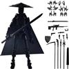 GETBSTOOP Figura d'Azione T13, Statuetta Robot Multi-Articolata Stampata in 3D con Mantello e Cappello, Modello Pre-Assemblato Lucky 13, Figura Stop Motion per Decorazioni da Scrivania, Collezionisti e Bambini