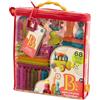 B. toys Bristle Blocks Stackadoos, blocchi impilabili con custodia | Set da 68 con setole morbide e interbloccabili in custodia; compatibili con tutti i set Bristle Blocks di Battat; 2+ anni
