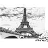 G9X5T3Y7 Torre Eiffel Icona Cittadina Puzzle 1000 Pezzi per Adulti Carta Scena Urbana in Bianco e Nero Famiglia Relax Regalo Casa 52x38cm/1000pcs