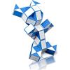 ROXENDA Magic Snake con 72 Blocchi, Magic Snake Cube Twist Puzzle - 3D Puzzle Giocattolo di Fidget Snake Gadget Compleanno per Bambini e Adulti - 1 Pack (Blu)