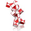 ROXENDA Magic Snake con 72 Blocchi, Magic Snake Cube Twist Puzzle - 3D Puzzle Giocattolo di Fidget Snake Gadget Compleanno per Bambini e Adulti - 1 Pack (Rosso)