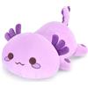 shownicer Peluche Axolotl Kawaii Giocattolo Morbido Animali di Peluche Axolotl Bambola di Peluche Cuscino Regalo per Bambini Ragazza 3+ Anni (Viola, 33cm)