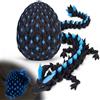 HIMS Uova di drago stampate in 3D, misteriose uova di drago che si illuminano al buio, articolate, stampa 3D, animali giocattolo per bambini, adolescenti, ragazzi e ragazze di notte (blu notte)