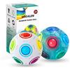 Vdealen Palla Puzzle Arcobaleno Magico, Gioco di Puzzle della Palla del Cubo di velocità Divertente Antistress Palla Magica Rompicapo Giocattoli Agitarsi per Bambini Adolescenti e Adulti 2 Pacchi