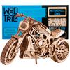 Wood Trick Motorcycle Puzzle 3D di Legno per Adulti da Costruire | [203 Pezzi] Rotola Fino a 4,9 m - Kit di Montaggio Meccanico in Legno DIY per Adulti