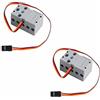 Sparkleiot 360° 2KG Servo programmabile Mini Geekservo Servo Doppia Uscita Albero per Micro: Bit Raspberry Pi (2/4pcs) (Servo Gray(2pz))