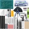 WOOWAIR Set di Attrezzi per Modellismo Gundam, 85 Pezzi Hobby Building Craft Set con Pinzette, Lima, Strumenti di Lucidatura, Calibro Digitale, per Hobby Gunpla, Modellismo, Riparazione e Fissaggio