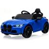 Garvee Auto Elettrica per Bambini BMW M4 con Licenza Ufficiale 12V, Blu | Telecomando a 2,4 GHz, sistema di sospensioni, LED, porta USB, cintura di sicurezza, quattro livelli di velocità