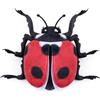 lilizzhoumax Peluche coccinella 9.4 pollice insetto Carino giocattolo morbido Bambole Animali Bambini e Amici Regalo per la festa di compleanno coccoloso collezionare decorazione domestica - rosso