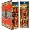 Tonecheer DIY Book Nook Kit, Puzzle 3D in Legno Casa Delle Bambole Miniature da Costruire Modellismo Adulti, Decorazione Creativa Della Libreria con luce LED (Il banchetto della dinastia Tang)
