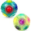 EACHHAHA Magic Rainbow Ball Pallone Arcobaleno Set di 2 Puzzle 3D Riempitivo per Calza di Natale, Giochi di Intrattenimento per Bambini e Giocattoli di Decompressione per Adulti (Blu + Verde)