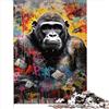 AITEXI Puzzle da 1000 pezzi adulti Puzzle stile Banksy Gorilla Art Puzzle premium in cartone riciclato al 100% bambini dai 14 anni in su Puzzle adulti e adolescenti （26x38 cm）
