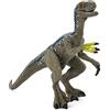 Zappi Co Bambini Velociraptor Blu/Grigio Dinosauro Giocattolo (lunghezza 14 cm) Collezione di dinosauri realistici e dettagliati per bambini - Figure d'azione per il gioco e l'apprendimento
