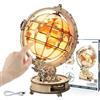 ROKR Puzzle 3D in Legno Globo Luminoso Modellismo da Costruire Adulti,ST003 | con Movimento, Luci,Decorazione da Tavolo Vintage