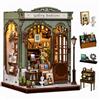 CUTEBEE Book Nook: Kit Casetta Fai da Te, Miniatura Retro in Legno 3D, Fermalibri Decorazione (Gellery Bookstore)