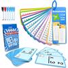 XIABYAYU Carte di Apprendimento Matematica, 51 Pcs Schede di Matematica, Schede di Moltiplicazione, Flashcards Bambini con 6 Penne Cancellabili, Carte Matematiche Moltiplicazione per Classe e Casa