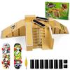 LIULINY Fingerboard Skate Park Kit DIY Assembly, Set Rampa per Skateboard da Dito 5 in 1, Rampe Skatepark Fingerboard, per Skate Park da Tavolo, Giocattoli Educativi per le Dita, Regalo di Compleanno