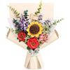 ROBOTIME Fiori Secchi Decorativi, Puzzle 3D in Legno, Modellismo da Costruire Adulti, Regali Compleanno Donna San Valentino, Decorazione per la Casa, Bouquet di Fiori, TW01H